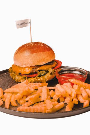 hamburger maison aux légumes frais