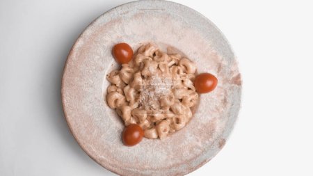 Photo for Tasty appetizing classic Italian pasta with a delicious sauce. - Royalty Free Image
