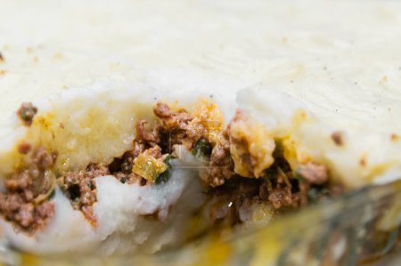 Photo for Potato pie with ground meat and baked puree - Royalty Free Image