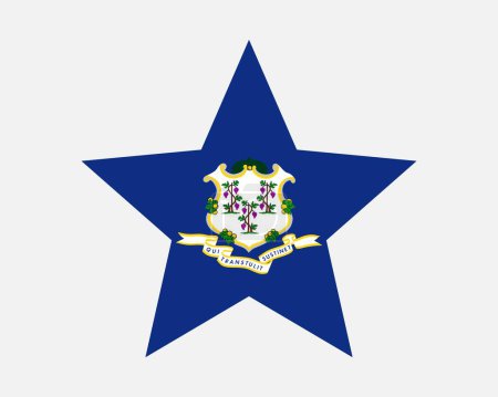 Ilustración de Bandera de Connecticut USA Star - Imagen libre de derechos