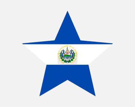 Téléchargez les illustrations : El Salvador Star Drapeau - en licence libre de droit