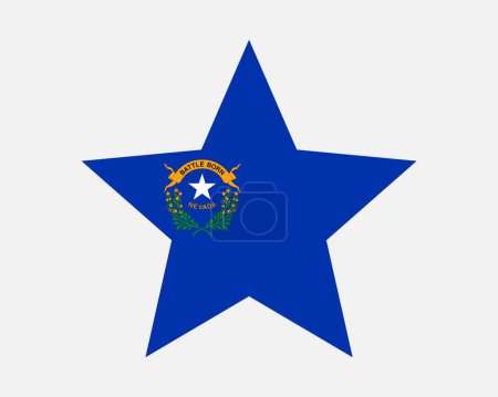 Illustration for Nevada USA Star Flag - Royalty Free Image