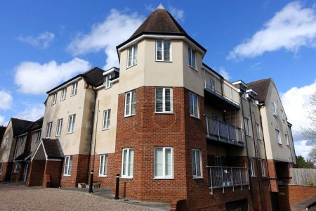Foto de Castlegate desarrollo apartamentos de lujo, Chenies Road, Chorleywood, Hertfordshire, Inglaterra, Reino Unido - Imagen libre de derechos