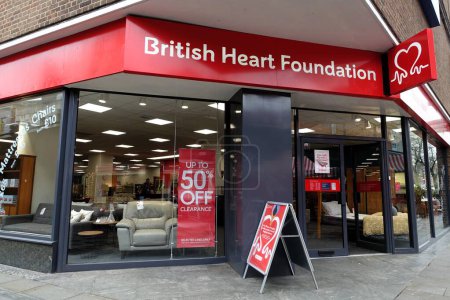 Photo for British Heart Foundation charity shop at 38 The Parade, Watford - Royalty Free Image
