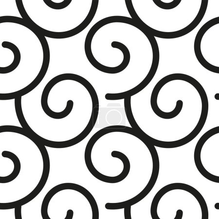 Illustration for Seamless vector pattern with curls for use in design - Royalty Free Image