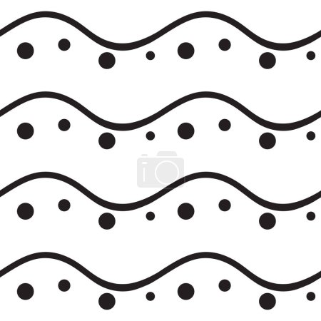 Photo for Seamless vector pattern with lines and dots - Royalty Free Image