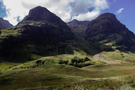 Photo for Scottish landscape, Three Sisters mountain range in Highlands, Glencoe. - Royalty Free Image