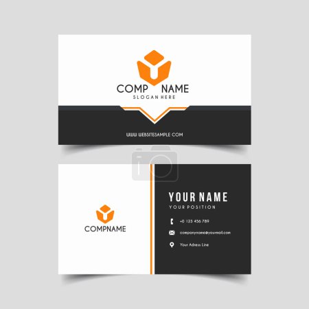 Illustration for Vector Minimalist and Elegant Business Card Template. - Royalty Free Image