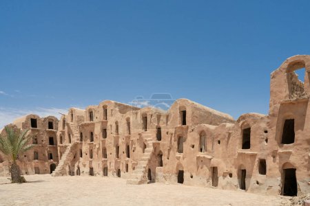 Photo for Ksar Ouled Soltane - Region of Tataouine - Southern TunisiaFortified granary and tourist destination, It was also featured in the film Star Wars - Royalty Free Image