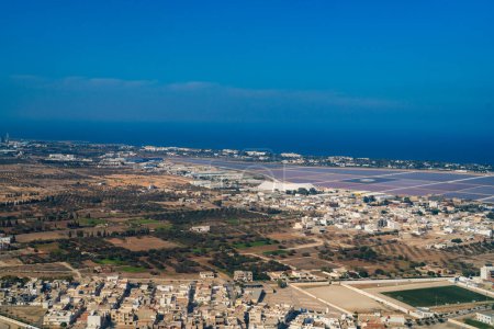 Photo for Aerial view of Tunisia during the flight Monastir to Lyon - Tunisia - Royalty Free Image