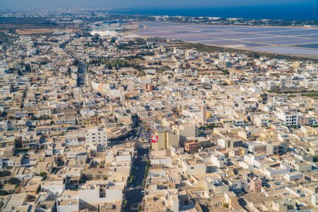 Photo for Aerial view of Tunisia during the flight Monastir to Lyon - Tunisia - Royalty Free Image