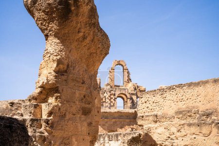 Photo for El Jem Coliseum. The largest Roman amphitheater in Africa. Unesco World Heritage. - Royalty Free Image