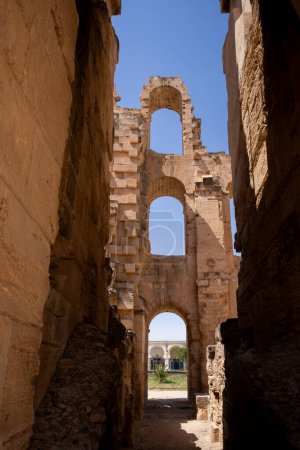 Photo for El Jem Coliseum. The largest Roman amphitheater in Africa. Unesco World Heritage. - Royalty Free Image