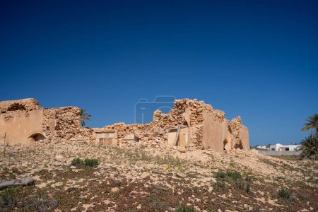 Verlassene Gebäude (houch) auf der Insel Djerba - Südtunesien