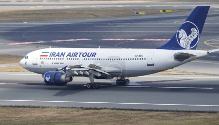 Photo for ISTANBUL, TURKIYE - AUGUST 06, 2022: Iran Air Tour Airbus 310-325 (644) landing to Istanbul International Airport - Royalty Free Image