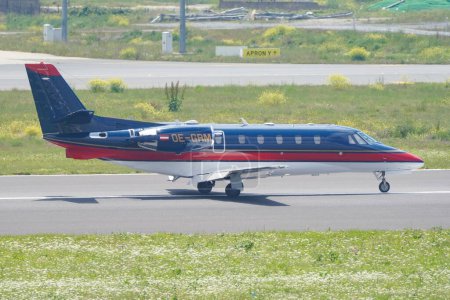 Photo for ISTANBUL, TURKIYE - MAY 01, 2023: Tyrolean Jet Services Cessna 560XL Citation XLS Plus (560-6126) landing to Istanbul Ataturk Airport - Royalty Free Image