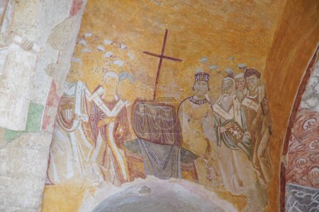 Foto de Fresco en la iglesia de San Nicolás en Demre, ciudad de Antalya, Turkiye - Imagen libre de derechos
