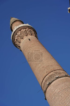 Minaret of Grand Mosque of Bursa, Ulu Camii in Bursa City, Turkiye