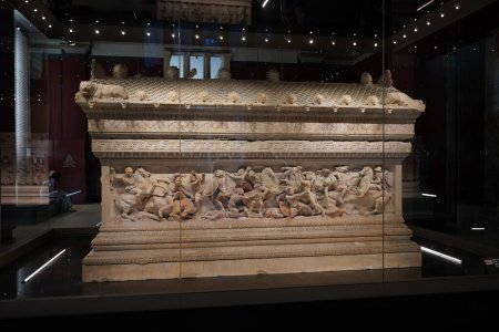 Photo for ISTANBUL, TURKIYE - JULY 13, 2023: Alexander Sarcophagus in Istanbul Archaeological Museums - Royalty Free Image