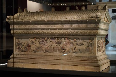 Photo for ISTANBUL, TURKIYE - JULY 13, 2023: Alexander Sarcophagus in Istanbul Archaeological Museums - Royalty Free Image