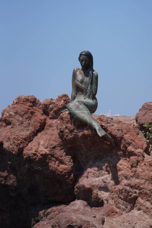 Photo for Mermaid Statue in Oren, Balikesir City, Turkiye - Royalty Free Image