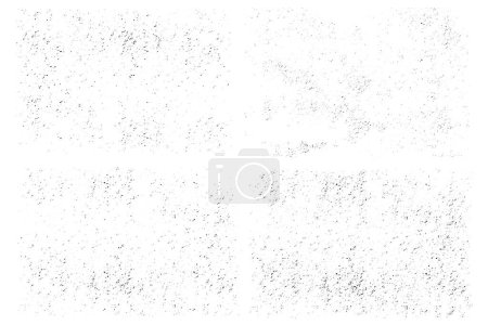 Vector set of hand drawn subtle distressed texture. Monochrome design for overlays