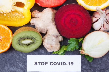 Fresh ripe fruits and vegetables as source healthy vitamins and minerals. Strengthening immunity in times of epidemics Covid-19