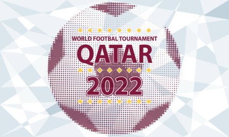 Illustration for Background world cup qatar 2022 vector illustration - Royalty Free Image