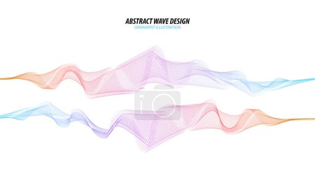 Photo for Multi color Abstract audio wave element for design vector illustration - Royalty Free Image