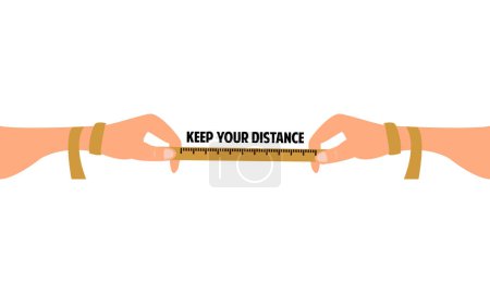 Photo for Keep your distance. from people who will never admit they are wrong. and try to make its all your fault. vector illustration - Royalty Free Image