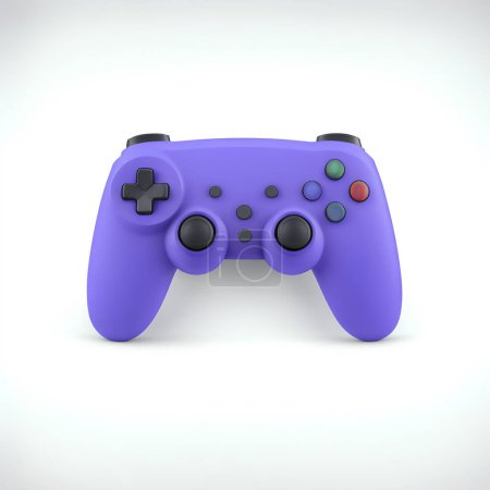 Photo for 3d rendering of a gaming controller, joypad isolated on white background - Royalty Free Image