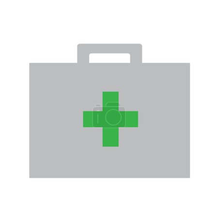 Illustration for First aid kit icon, minimalist flat vector illustration - Royalty Free Image