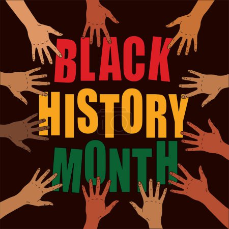Black history month 2023, banner, vector illustration