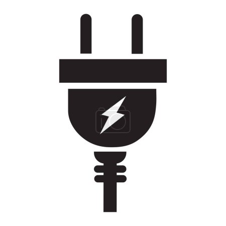 Ilustración de Icono del enchufe eléctrico, signo de ilustración vectorial, - Imagen libre de derechos