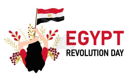 23. Juli.Ägyptische Revolution horizontaler Vektorbanner