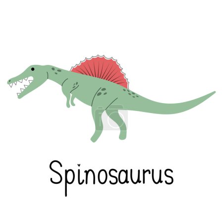Spinosaurus dinosaur, prehistoric reptile and funny paleontology extinct animal