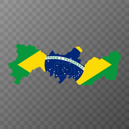 Illustration for Pernambuco Map, state of Brazil. Vector Illustration. - Royalty Free Image