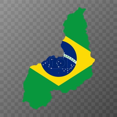 Ilustración de Mapa de Piaui, estado de Brasil. Ilustración vectorial. - Imagen libre de derechos