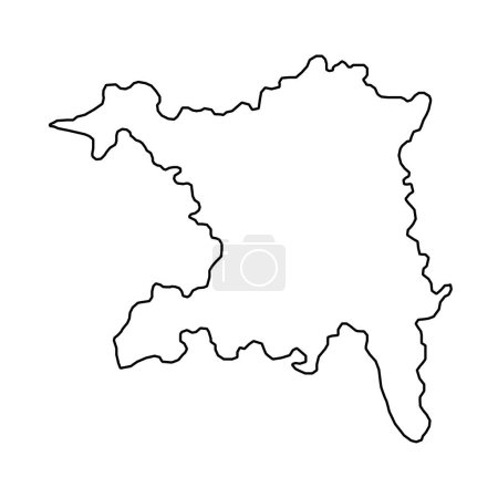 Téléchargez les illustrations : Carte d'Argovie, Cantons de Suisse. Illustration vectorielle. - en licence libre de droit