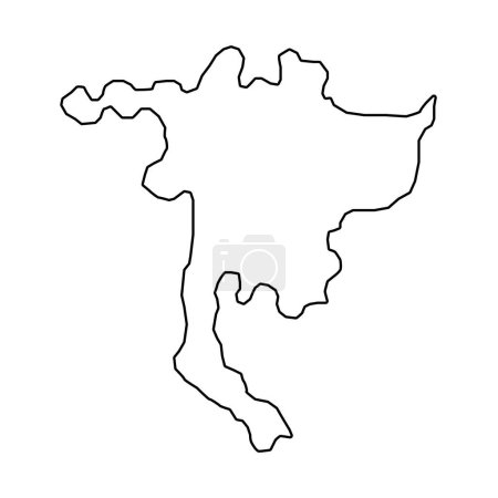 Téléchargez les illustrations : Carte de Nidwalden, Cantons de Suisse. Illustration vectorielle. - en licence libre de droit