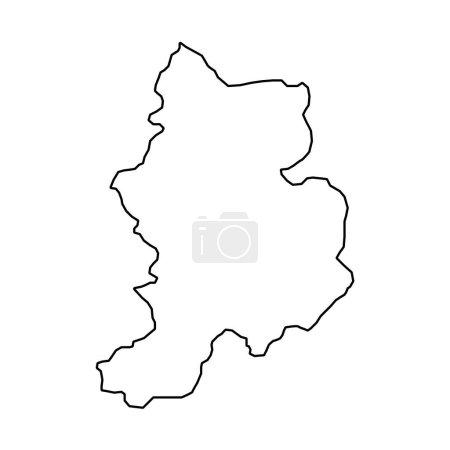 Illustration for Glarus map, Cantons of Switzerland. Vector illustration. - Royalty Free Image