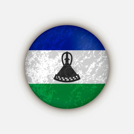 Téléchargez les illustrations : Pays Lesotho. Drapeau du Lesotho. Illustration vectorielle. - en licence libre de droit