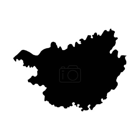 Illustration for Guangxi Zhuang Autonomous Region map, administrative divisions of China. Vector illustration. - Royalty Free Image