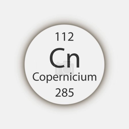 Illustration for Copernicium symbol. Chemical element of the periodic table. Vector illustration. - Royalty Free Image
