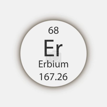 Ilustración de Erbium symbol. Chemical element of the periodic table. Vector illustration. - Imagen libre de derechos