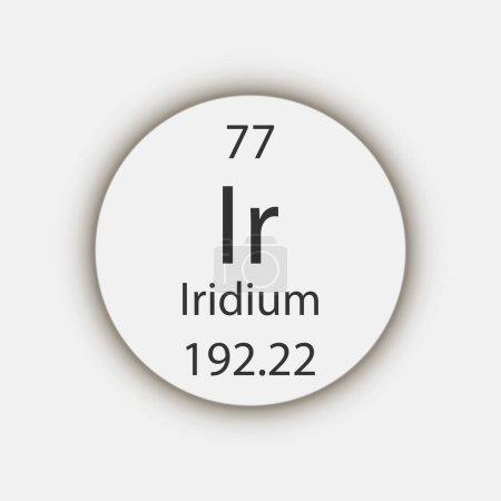 Illustration for Iridium symbol. Chemical element of the periodic table. Vector illustration. - Royalty Free Image