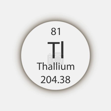 Ilustración de Thallium symbol. Chemical element of the periodic table. Vector illustration. - Imagen libre de derechos