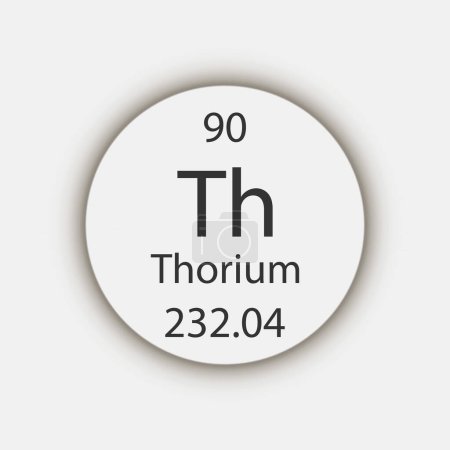 Téléchargez les illustrations : Thorium symbol. Chemical element of the periodic table. Vector illustration. - en licence libre de droit