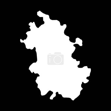 Téléchargez les illustrations : Carte de la province d'Anhui, divisions administratives de la Chine. Illustration vectorielle. - en licence libre de droit