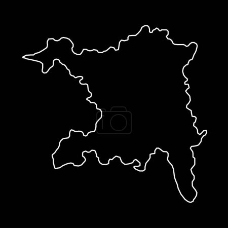 Téléchargez les illustrations : Carte d'Argovie, Cantons de Suisse. Illustration vectorielle. - en licence libre de droit